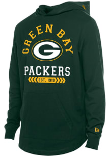 New Era Green Bay Packers Mens Green Leisure Long Sleeve Hoodie