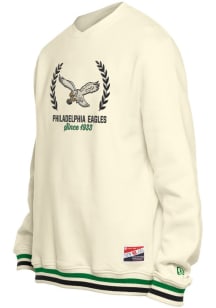 New Era Philadelphia Eagles Mens White Retro Throwback Long Sleeve Fashion Sweatshirt