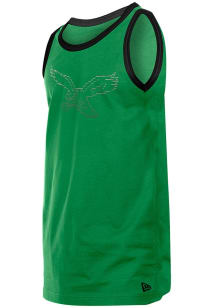 New Era Philadelphia Eagles Mens Kelly Green Retro Summer Short Sleeve Tank Top