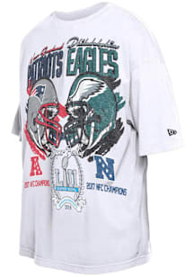 New Era Philadelphia Eagles White Sport Classics Matchup vs. Patriots Short Sleeve T Shirt