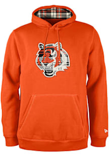 New Era Cincinnati Bengals Mens Black 3rd Down Plaid Fashion Hood