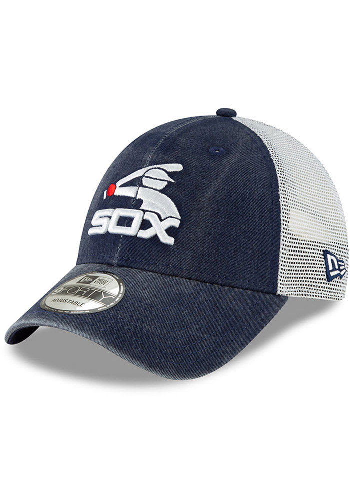 New Era Chicago White Sox Cooperstown Trucker 9FORTY Adjustable Hat - Navy Blue