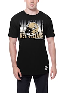 New Era New Orleans Saints Black Helmet Training Collection Short Sleeve T Shirt