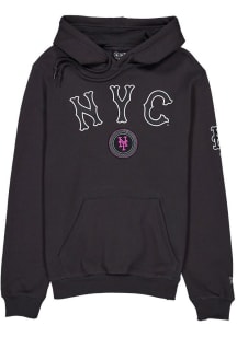 New Era New York Mets Mens Charcoal City Connect Fashion Hood