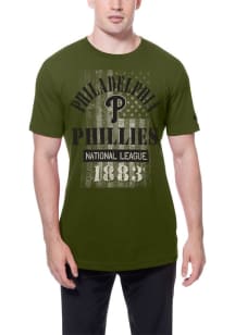 New Era Philadelphia Phillies Olive Armed Forces Day Short Sleeve T Shirt