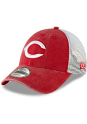 New Era Cincinnati Reds Cooperstown Trucker 9FORTY Adjustable Hat - Red