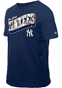 New Era New York Yankees Navy Blue Game Day Baseball Font Short Sleeve T Shirt