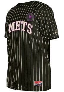 New Era New York Mets Charcoal Throwback Short Sleeve Fashion T Shirt
