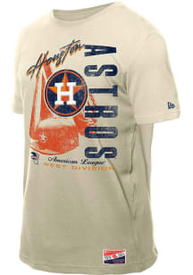 New Era Houston Astros White Throwback Short Sleeve T Shirt