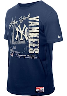 New Era New York Yankees Navy Blue Throwback Short Sleeve T Shirt