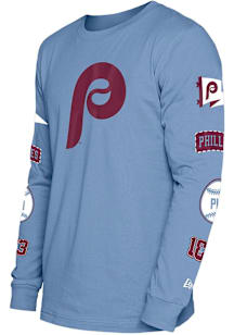 New Era Philadelphia Phillies Light Blue Game Day Long Sleeve T Shirt