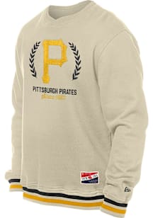 New Era Pittsburgh Pirates Mens White Throwback Long Sleeve Fashion Sweatshirt