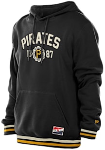 New Era Pittsburgh Pirates Mens Black Throwback Design Fashion Hood