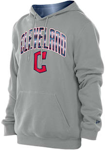 New Era Cleveland Guardians Mens Silver Color Pack Long Sleeve Hoodie