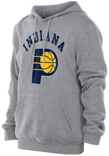 New Era Indiana Pacers Mens Grey Game Day Long Sleeve Hoodie