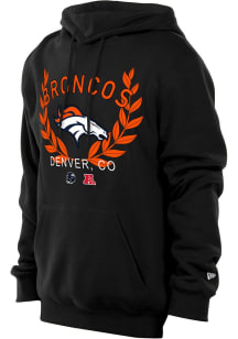 New Era Denver Broncos Mens Black 2025 NFL Draft Long Sleeve Hoodie