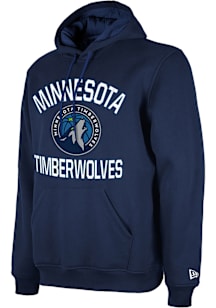 New Era Minnesota Timberwolves Mens Navy Blue Heart and Soul Long Sleeve Hoodie