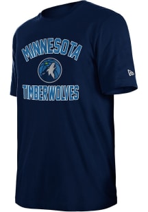 New Era Minnesota Timberwolves Navy Blue Heart and Soul Short Sleeve T Shirt