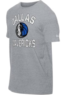 New Era Dallas Mavericks Grey Heart and Soul Short Sleeve T Shirt