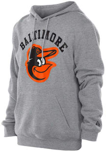 New Era Baltimore Orioles Mens Grey Game Day Long Sleeve Hoodie