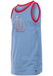 New Era St Louis Cardinals Mens Light Blue Summer Short Sleeve Tank Top