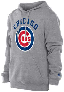 New Era Chicago Cubs Mens Grey Game Day Long Sleeve Hoodie
