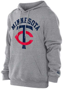 New Era Minnesota Twins Mens Grey Game Day Long Sleeve Hoodie