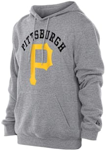 New Era Pittsburgh Pirates Mens Grey Game Day Long Sleeve Lightweight Hoodie
