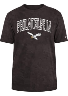 New Era Philadelphia Eagles Black Retro Arch Name Short Sleeve T Shirt