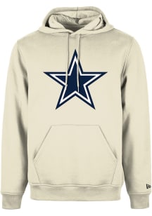 New Era Dallas Cowboys Mens Oatmeal Primary Long Sleeve Hoodie