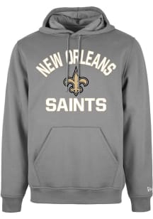 New Era New Orleans Saints Mens Grey Heart And Soul Long Sleeve Hoodie