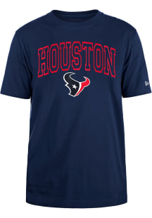 New Era Houston Texans Navy Blue Arch Name Short Sleeve T Shirt
