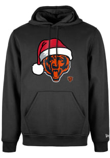 New Era Chicago Bears Mens Black Santa Hat Long Sleeve Hoodie