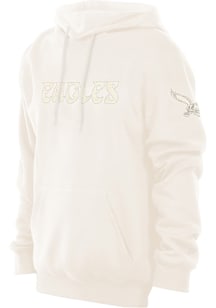 New Era Philadelphia Eagles Mens White Tonal Wordmark Fashion Hood