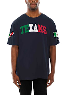New Era Houston Texans Navy Blue Flag Short Sleeve Fashion T Shirt