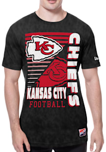 New Era Kansas City Chiefs Black Throwback Mineral Wash Short Sleeve Fashion T Shirt