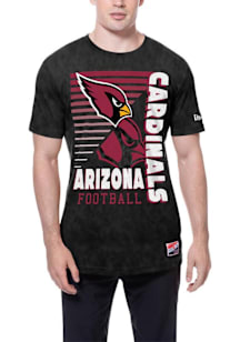 New Era Arizona Cardinals Black Throwback Mineral Wash Short Sleeve Fashion T Shirt