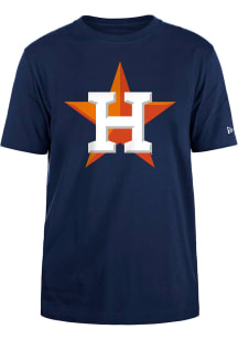 New Era Houston Astros Navy Blue Primary Short Sleeve T Shirt