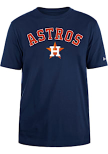 New Era Houston Astros Navy Blue Team Wordmark Short Sleeve T Shirt