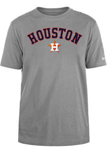 New Era Houston Astros Grey City Wordmark Short Sleeve T Shirt