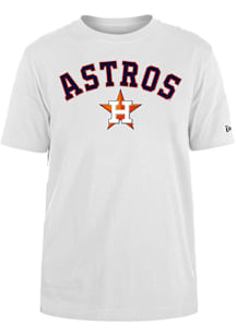 New Era Houston Astros White Arch Name Short Sleeve T Shirt