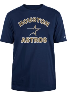 New Era Houston Astros Navy Blue Coop Heart And Soul Short Sleeve T Shirt
