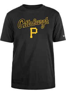 New Era Pittsburgh Pirates Black City Script Wordmark Short Sleeve T Shirt