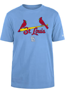 New Era St Louis Cardinals Light Blue Wordmark Short Sleeve T Shirt