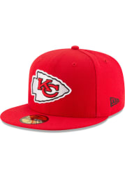 New Era Kansas City Chiefs Mens Red Basic 59FIFTY Fitted Hat