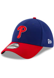 New Era Philadelphia Phillies Mens Blue 2T Alt Team Classic 39THIRTY Flex Hat