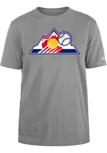 New Era Colorado Rockies Grey Mountain Primary Short Sleeve T Shirt
