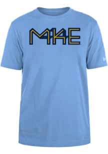 New Era Milwaukee Brewers Light Blue City Connect Primary Short Sleeve T Shirt