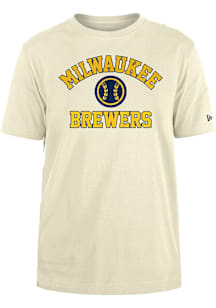 New Era Milwaukee Brewers White Heart and Soul Short Sleeve T Shirt