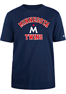 New Era Minnesota Twins Navy Blue Heart And Soul Short Sleeve T Shirt